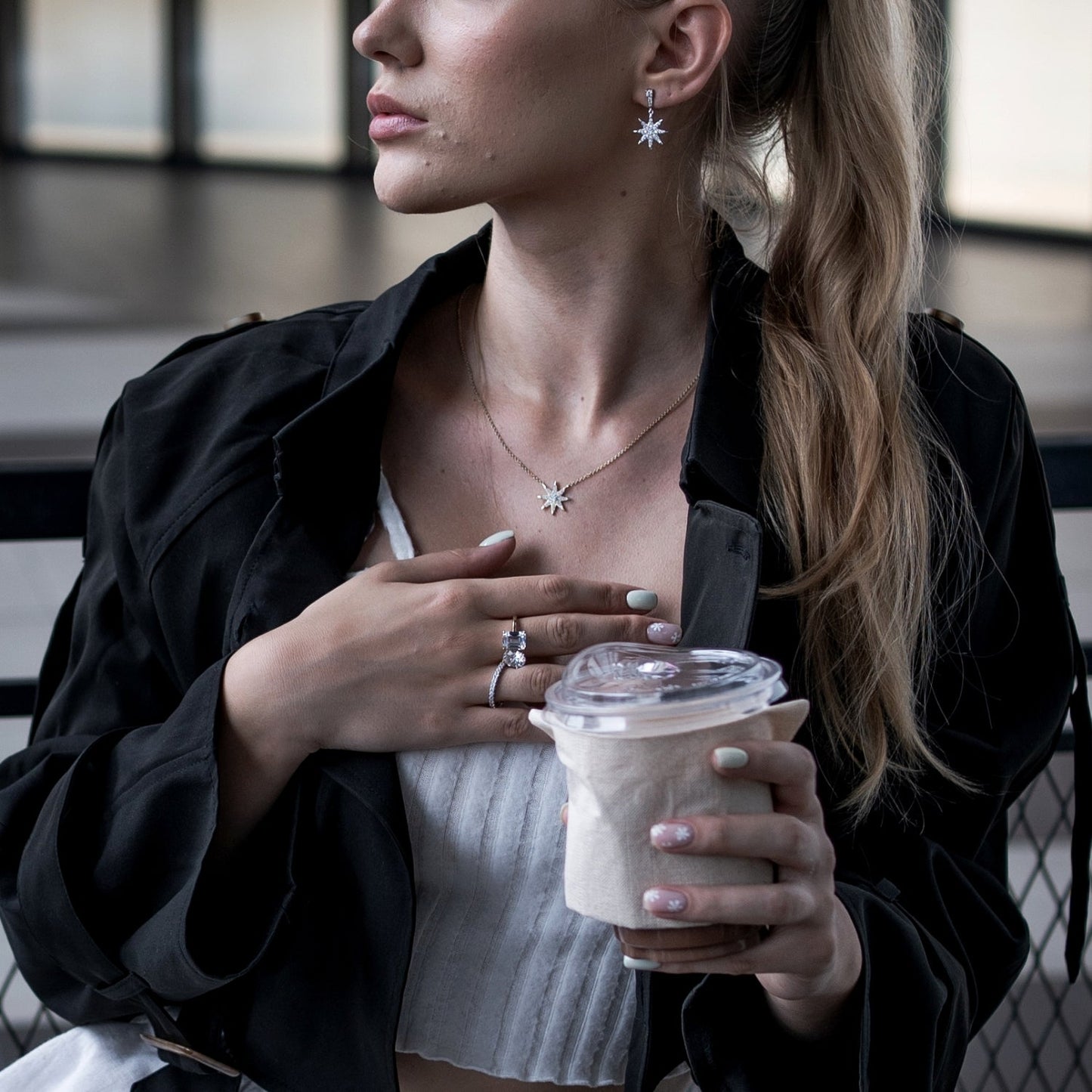 Dangle Sunburst & Star Earrings