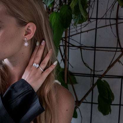 Dangle Sunburst & Star Earrings