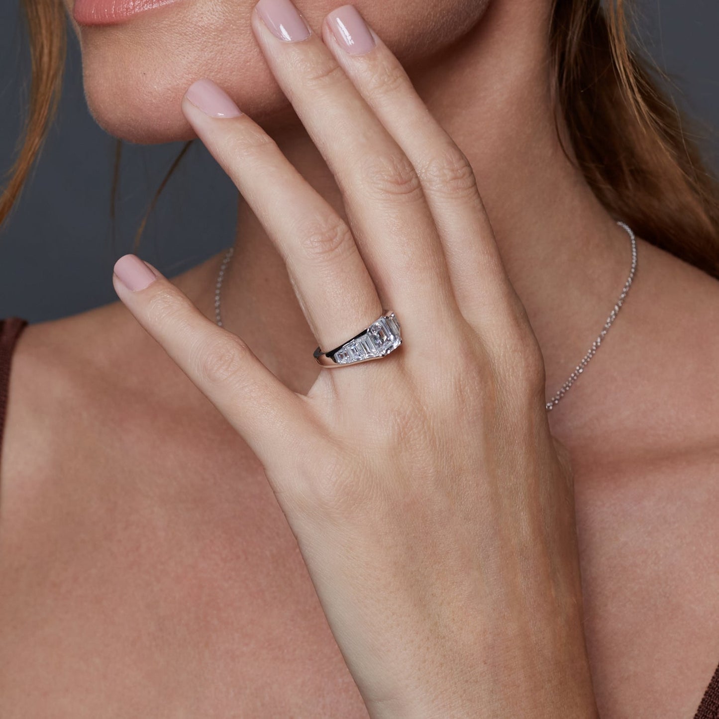 Emerald Cut Tapered Ring R2965401