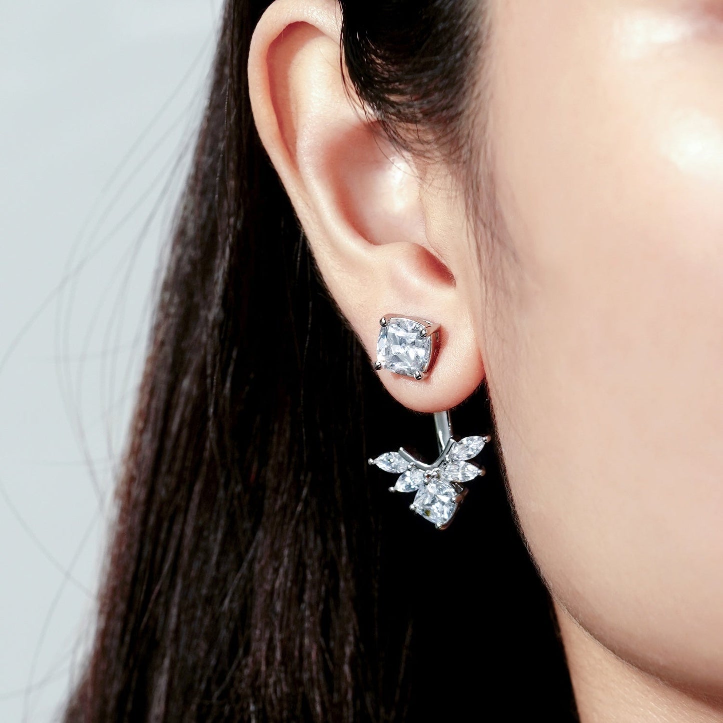 Floral Jacket Earrings JNE05633