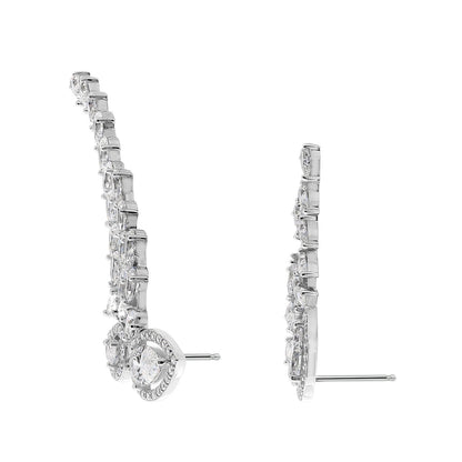 Angel Wing Asymmetrical Ear Climbers Earrings