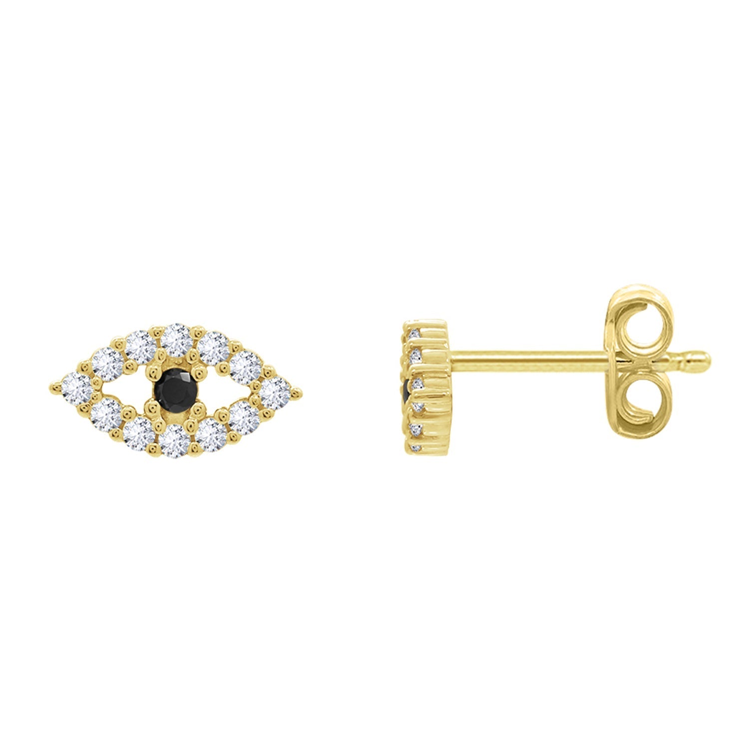 Black Evil Eyes Stud Earrings JEE19786