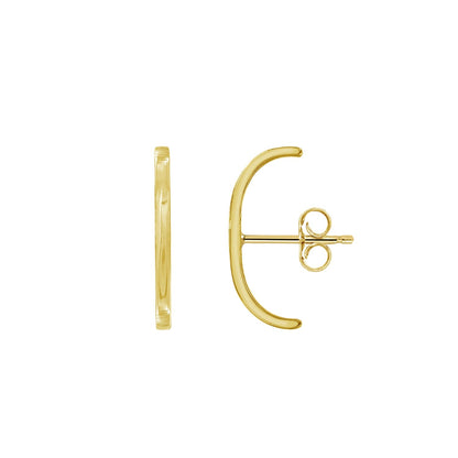 Plain Curved Bar Stud Earrings JEE21618