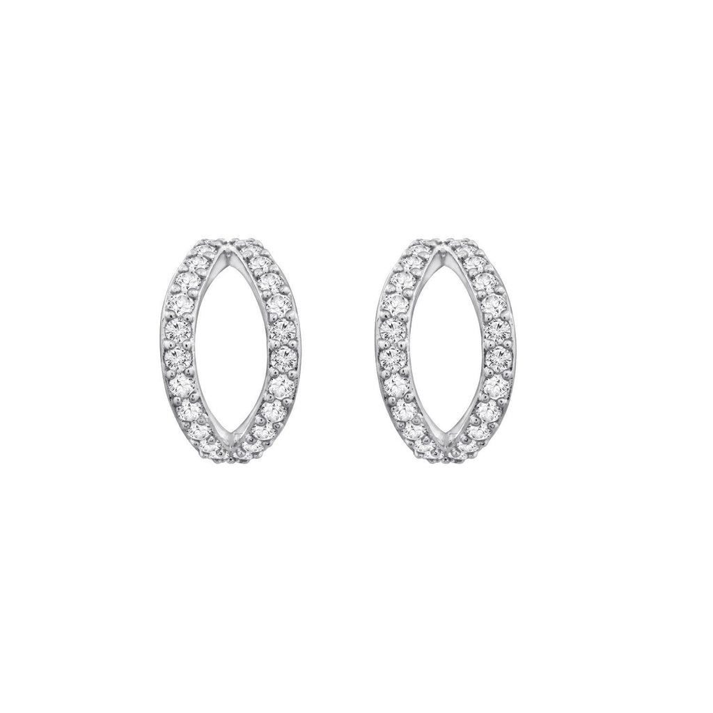 Pave Duo Hoop Earrings JEE22239