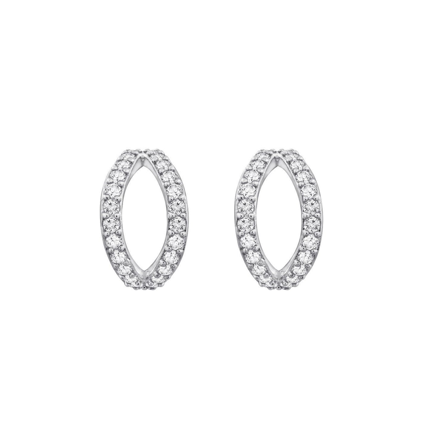 Pave Duo Hoop Earrings JEE22239