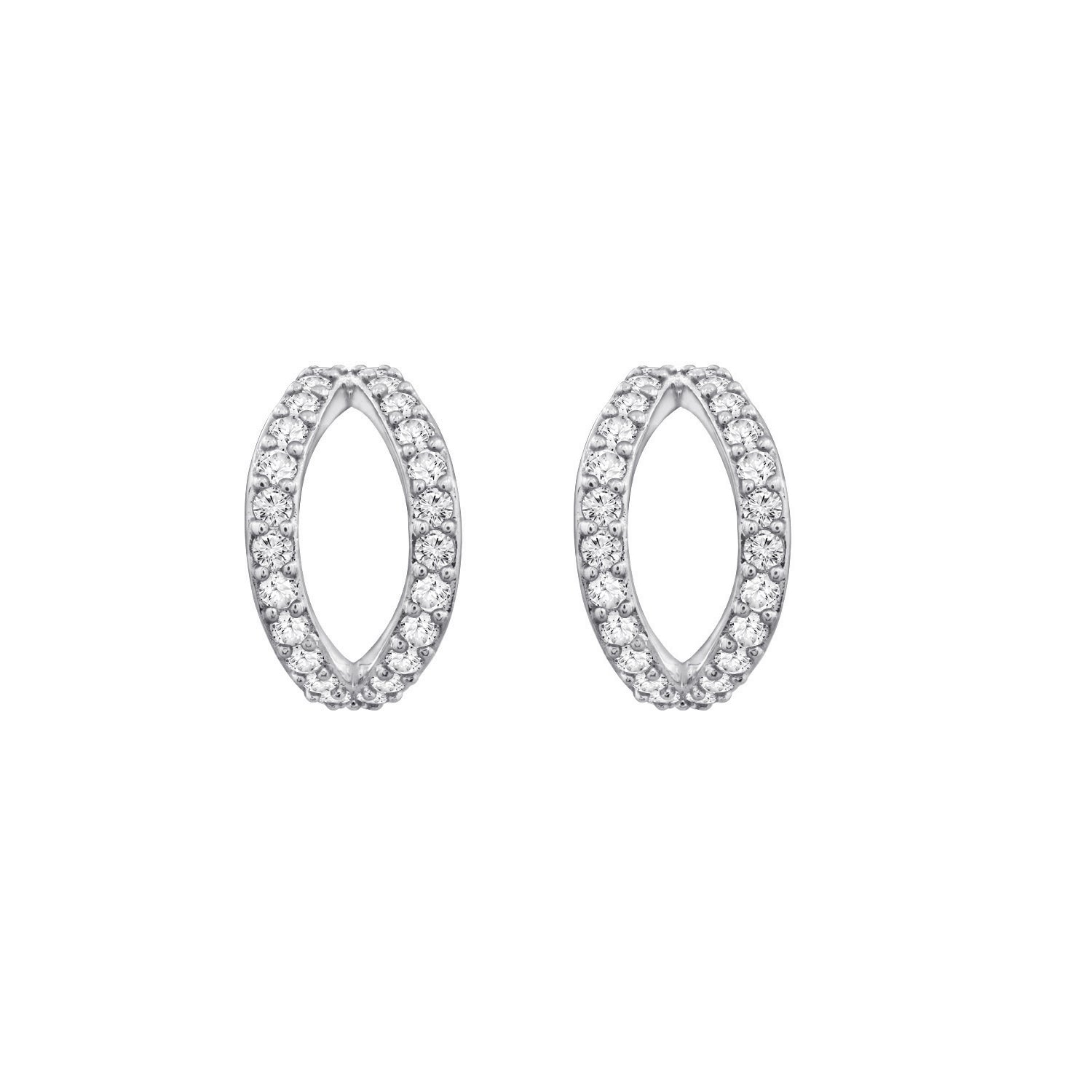 Pave Duo Hoop Earrings JEE22239