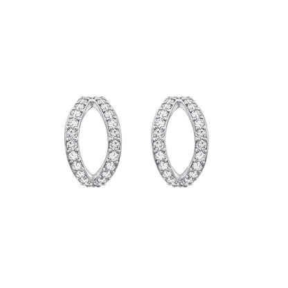 Pave Duo Hoop Earrings JEE22239