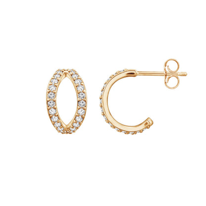 Pave Duo Hoop Earrings JEE22239