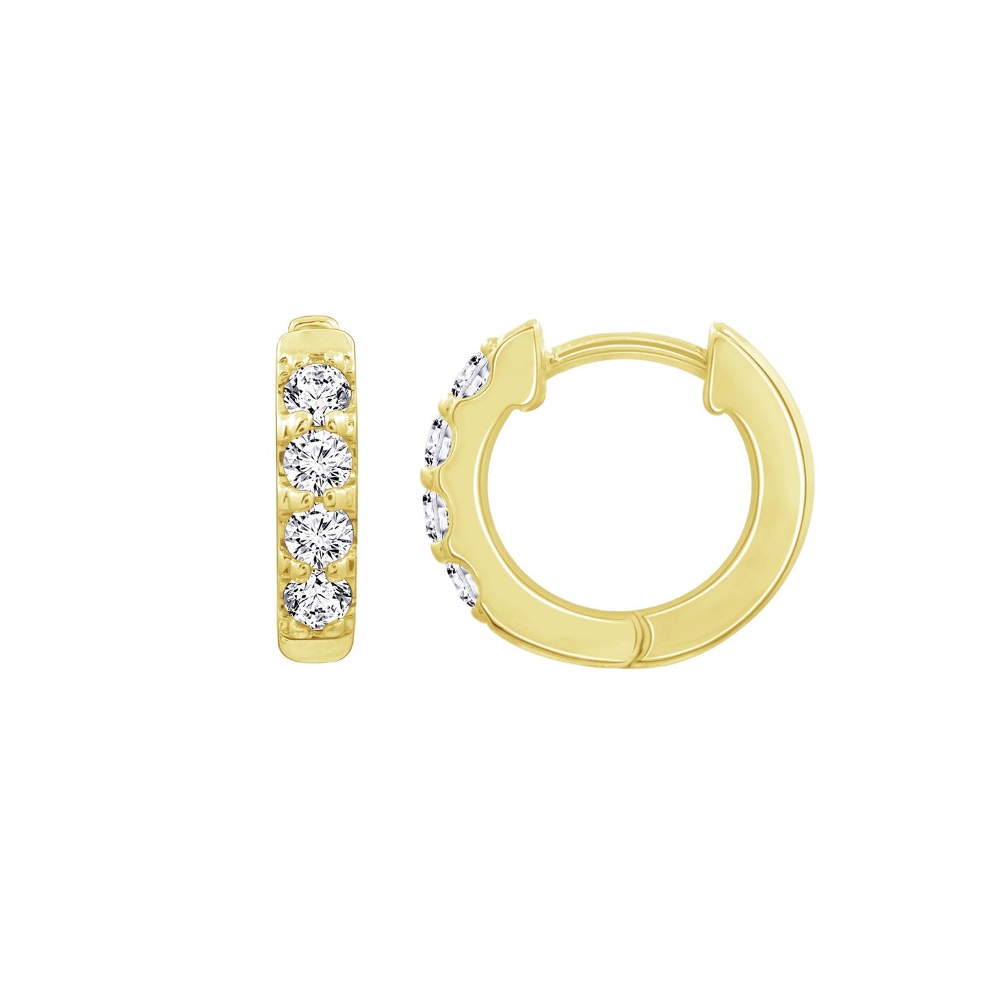 Single Row Pave Hoop Earrings JEE22263