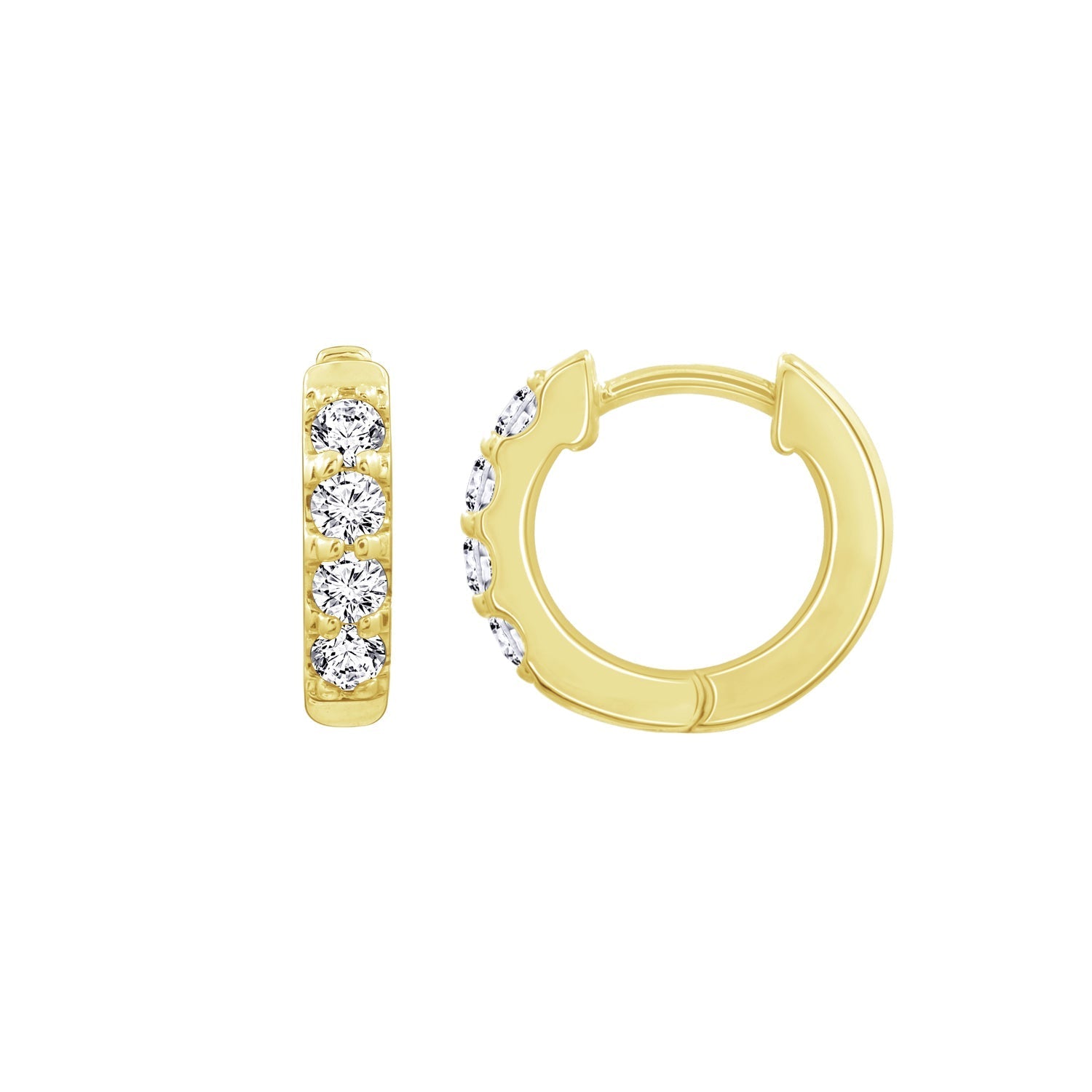 Single Row Pave Hoop Earrings JEE22263
