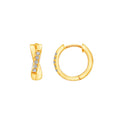 Criss Cross Huggie Hoops