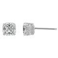 Solitaire Asscher Cut Stud Earrings With Fancy Gallery