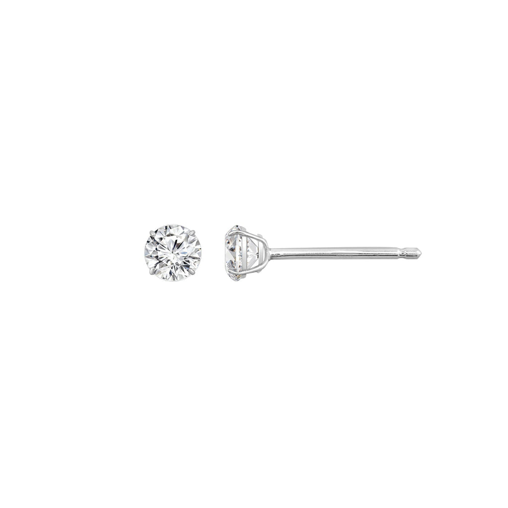 Choice Of Carat Solid Gold Round Cut Solitaire Earrings JEE13397