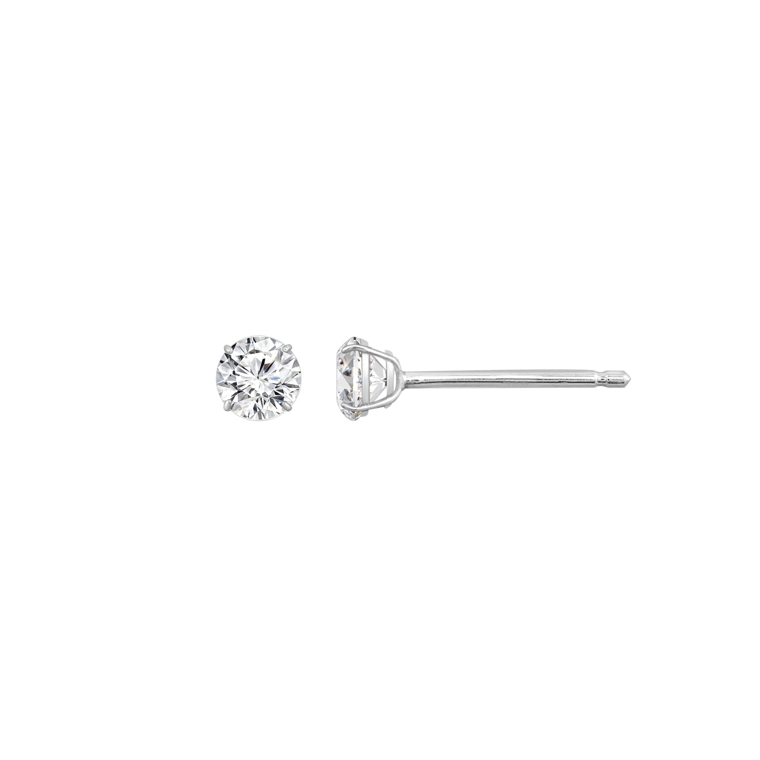 Choice Of Carat Solid Gold Round Cut Solitaire Earrings JEE13397
