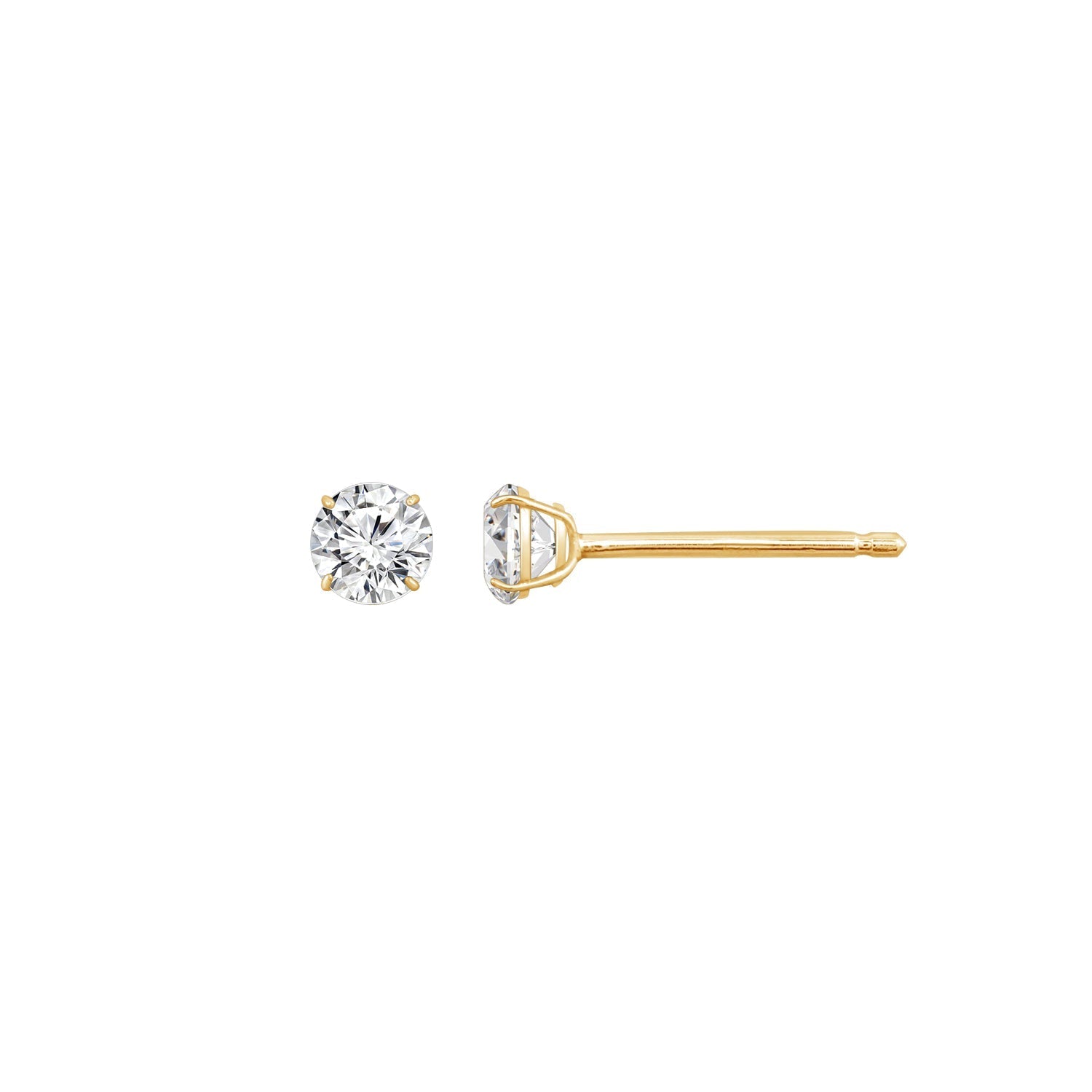 Choice Of Carat Solid Gold Round Cut Solitaire Earrings JEE13397