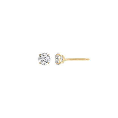 Choice Of Carat Solid Gold Round Cut Solitaire Earrings JEE13397
