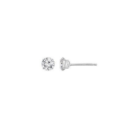 Choice Of Carat Solid Gold Round Cut Solitaire Earrings JEE13397