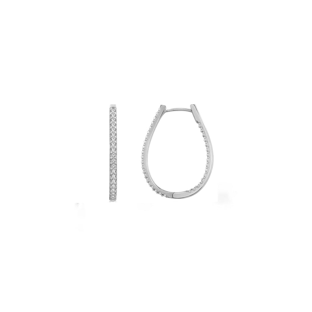 1 inch Oval Hoop Earrings JEE24318
