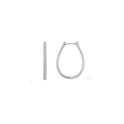 1 inch Oval Hoop Earrings JEE24318