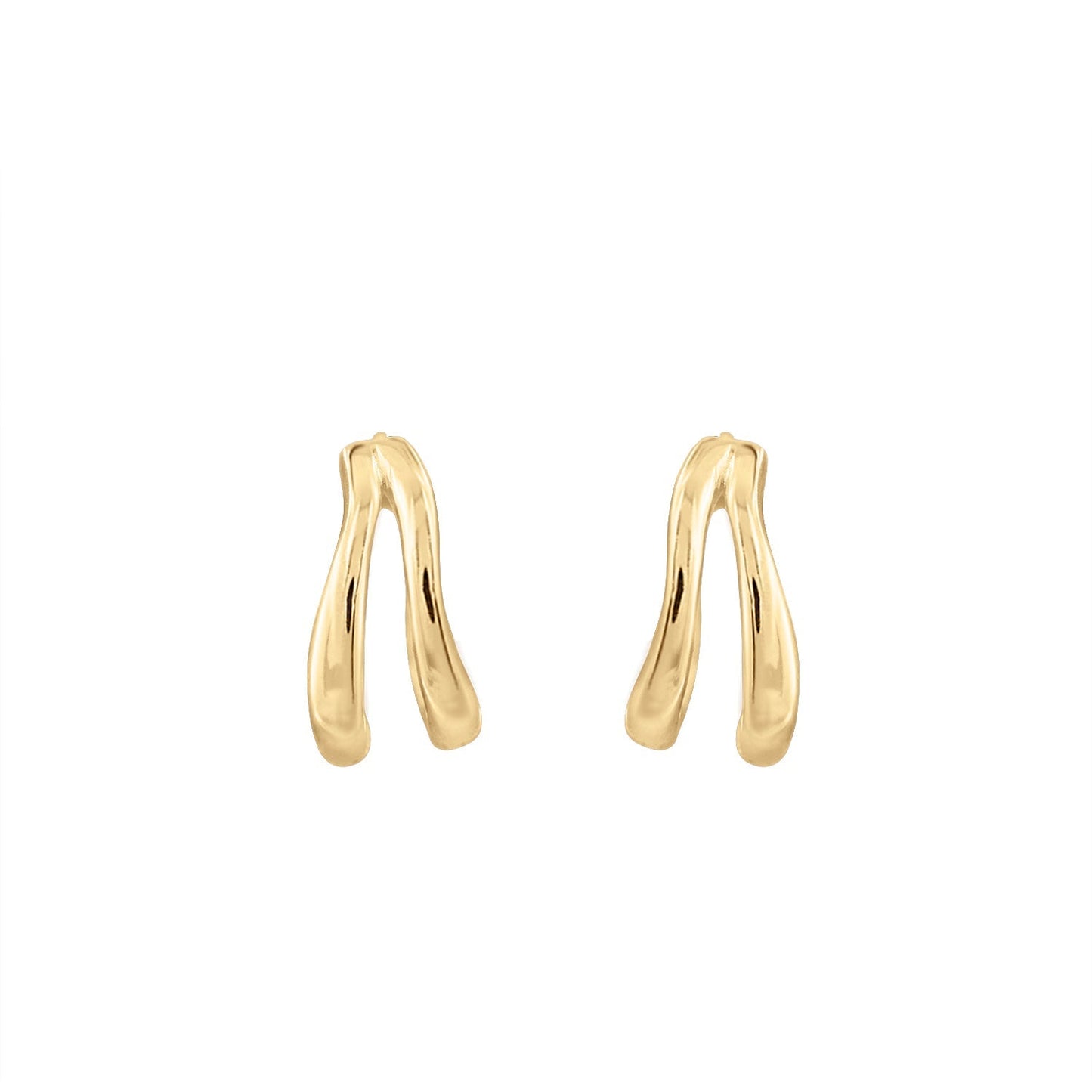 Organic Wave Hoop Earrings
