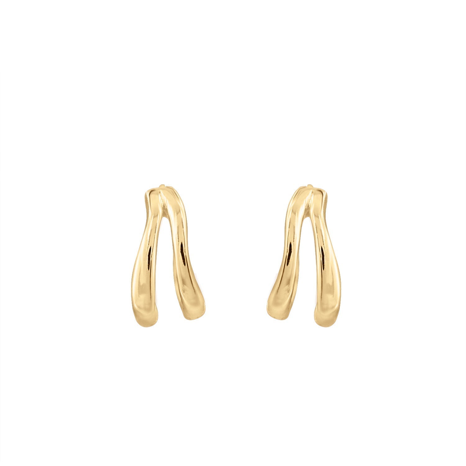 Organic Wave Hoop Earrings