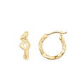 Wavy Huggie Hoop Earrings