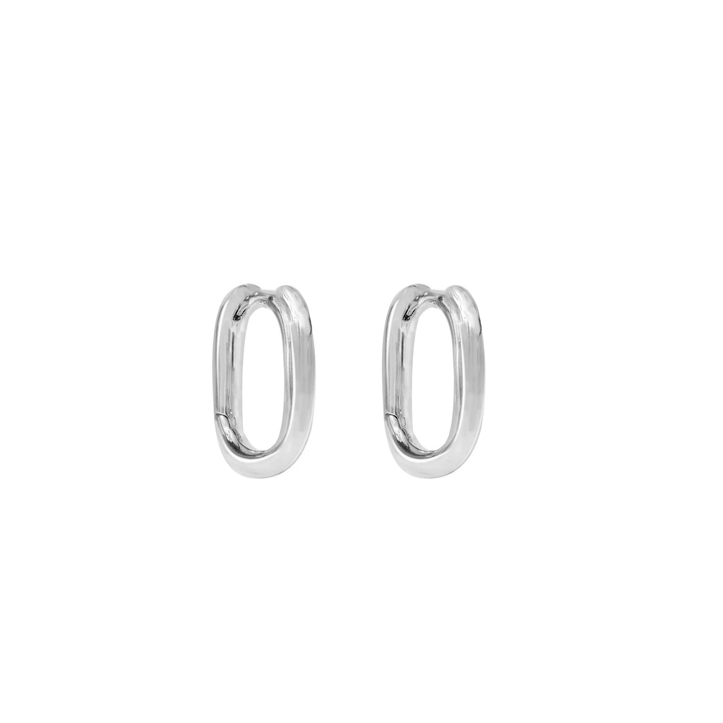 Plain Oval Hoop Earrings JEE25865