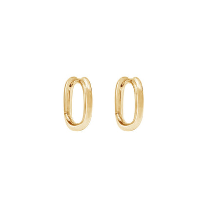 Plain Oval Hoop Earrings JEE25865