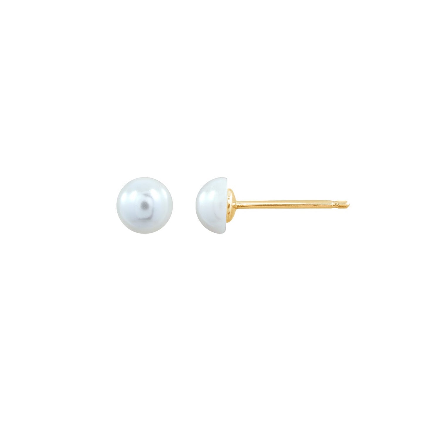 Button Pearl Earrings