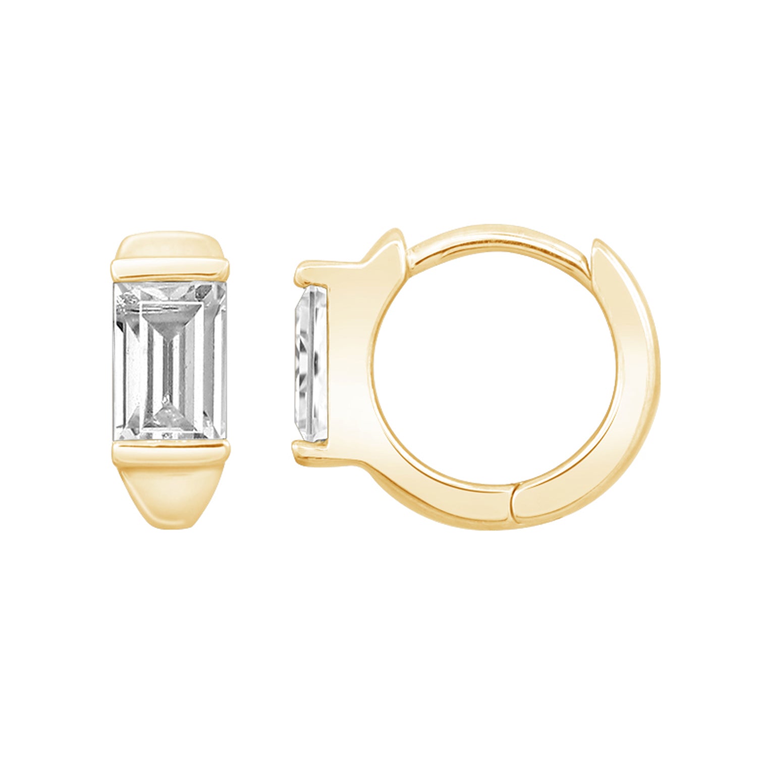 Solo Baguette Huggie Hoops
