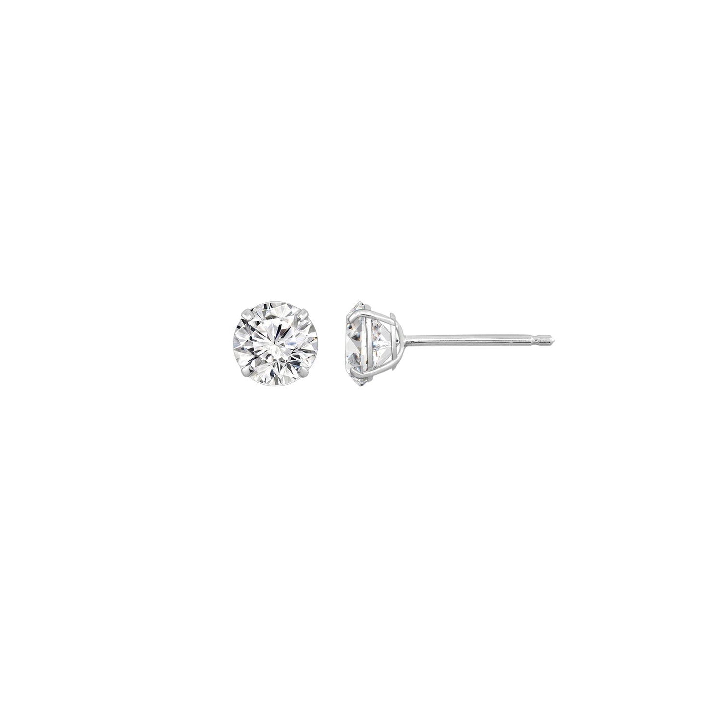 Choice Of Carat Solid Gold Round Cut Solitaire Earrings JEE13397
