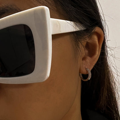 PavÃ© Bold Huggie Hoop Earrings