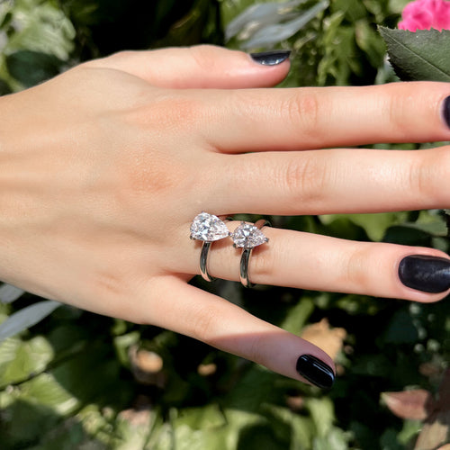 3ct Solitaire Pear Cocktail Ring JER01174