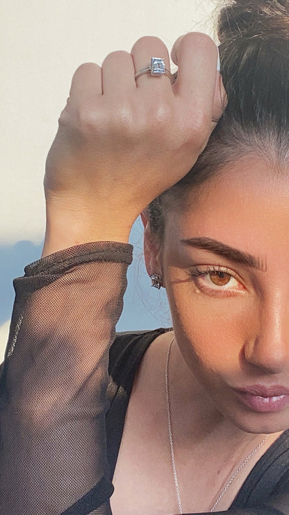 2ct Emerald Cut Solitaire Ring With Fancy Gallery