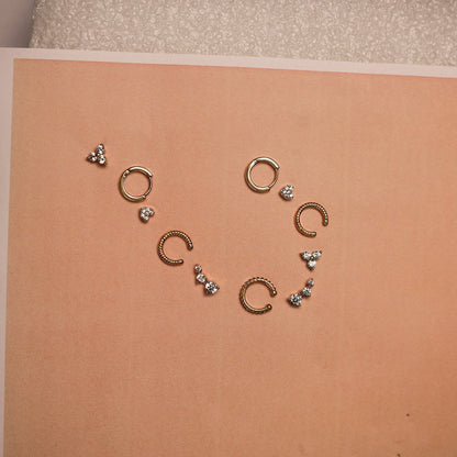 Pave Heart Tiny Stud Earrings JEE19568