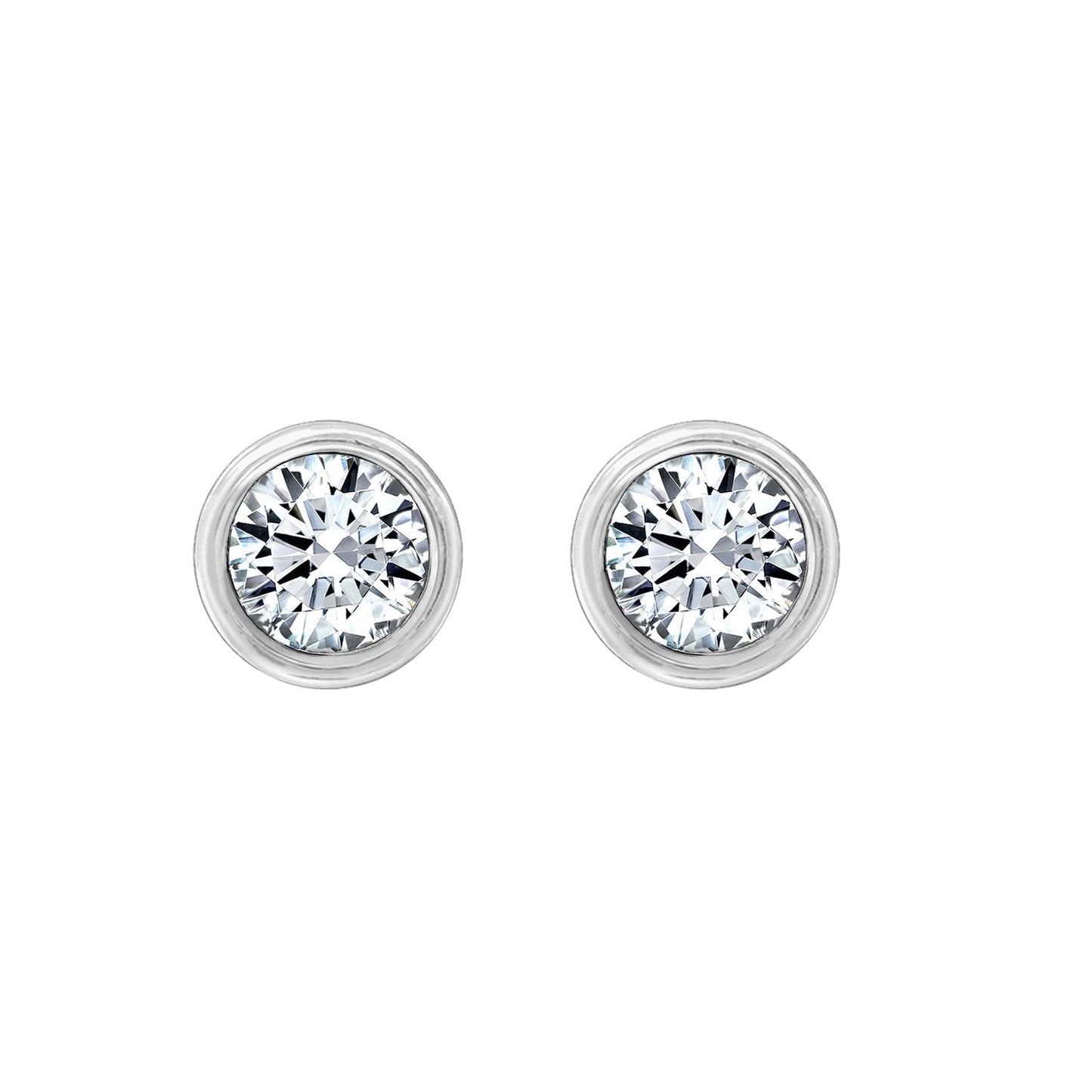 Bezel Stud Earrings JEE03587