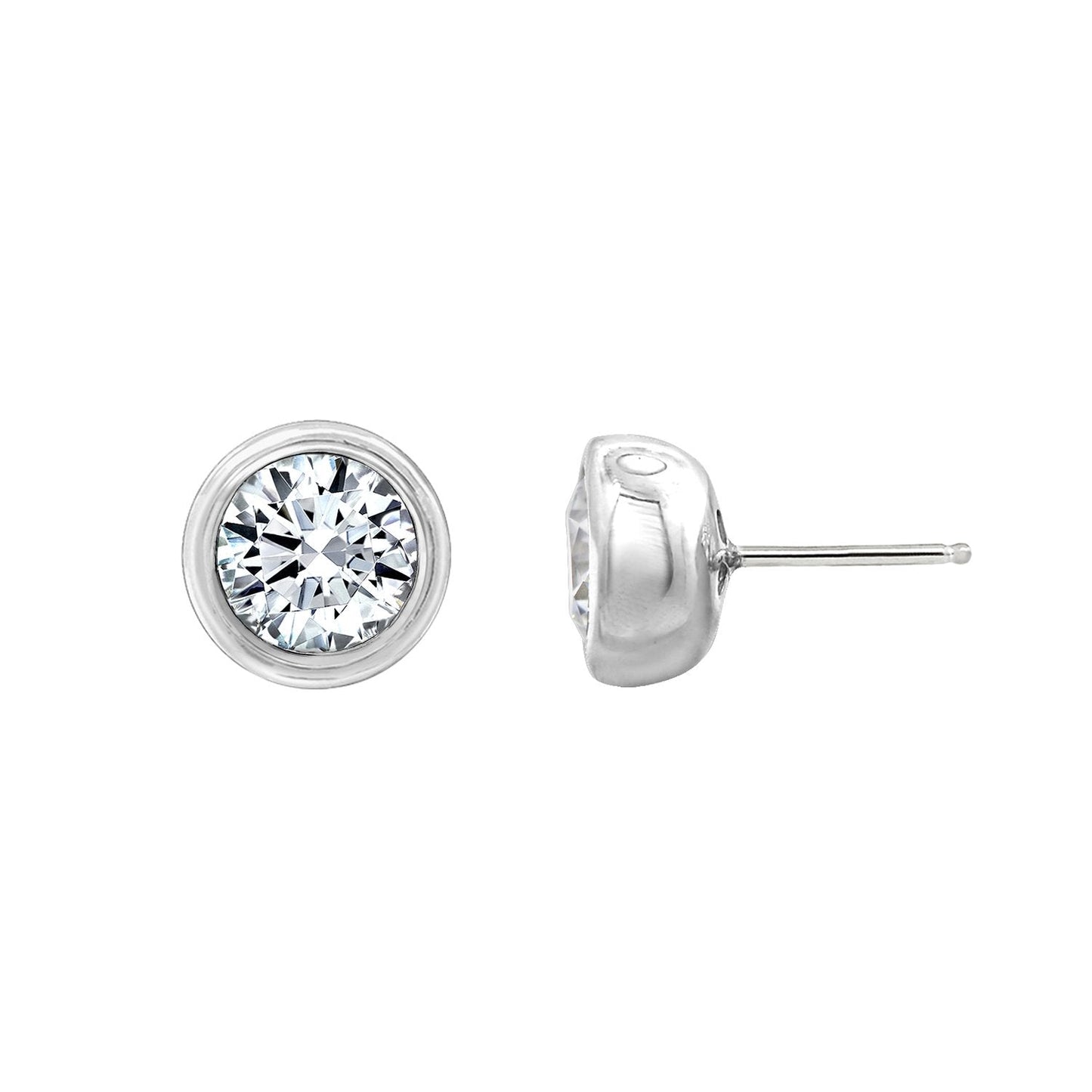 Bezel Stud Earrings JEE03587