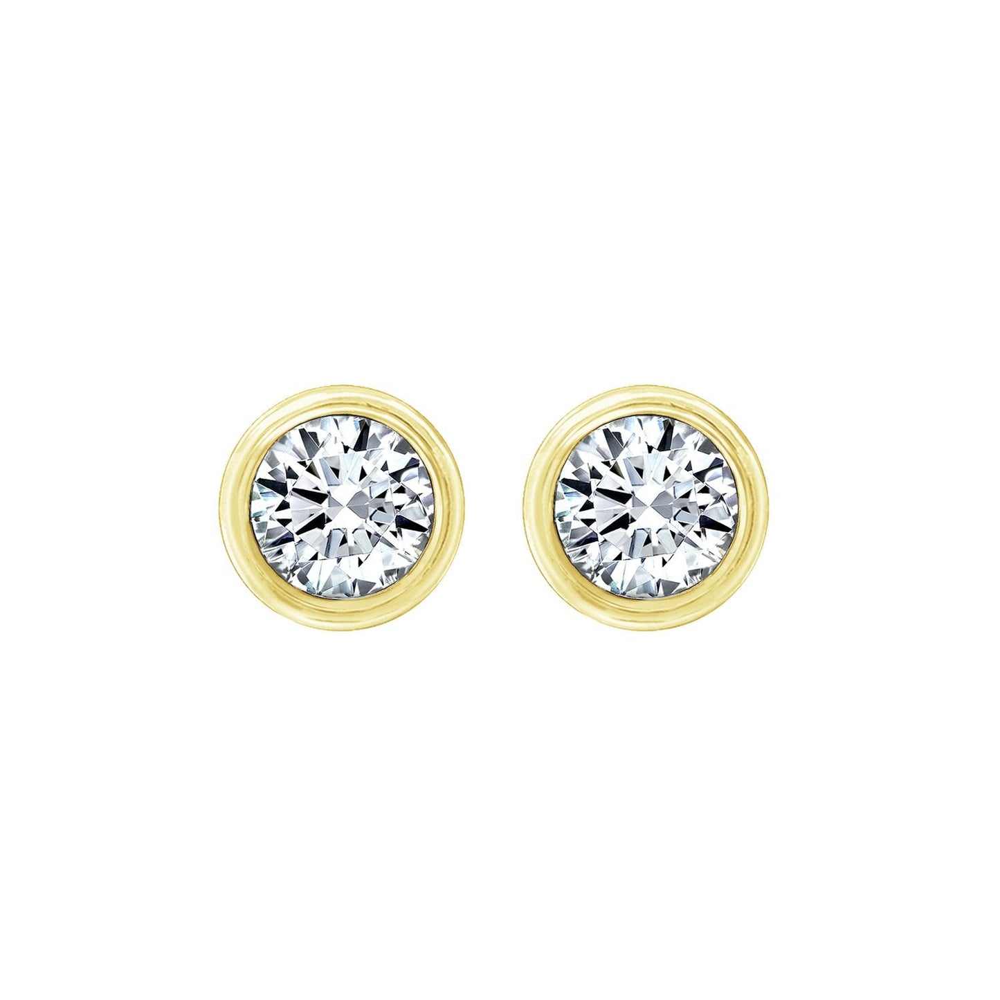 Bezel Stud Earrings JEE03587