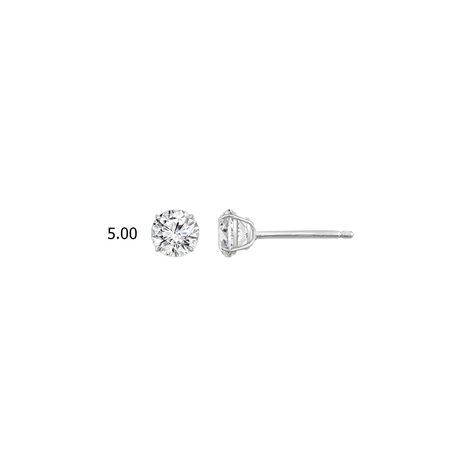 14K Solid Gold 1.00 cttw Round Solitaire Stud Earrings