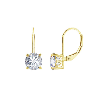 1.00 cttw Princess-Cut Lever Back Earring