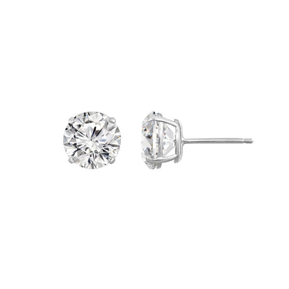 Solid Gold 6.0 cttw Round Solitaire Stud Earrings