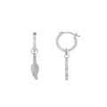 Wings Drop Huggie Hoop Earrings JEE18595