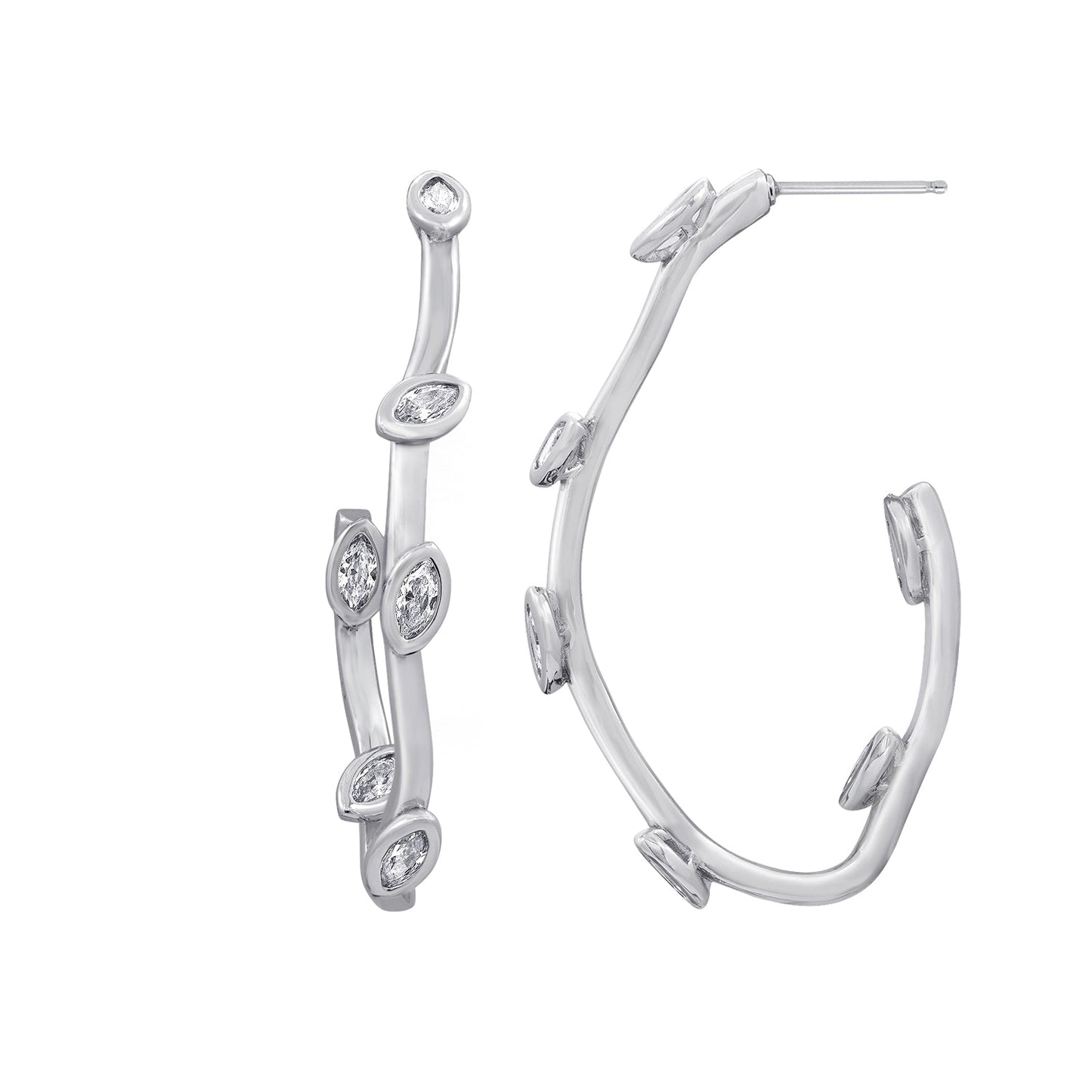 1.8inch Vine Hoop Earrings