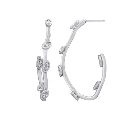 1.8inch Vine Hoop Earrings
