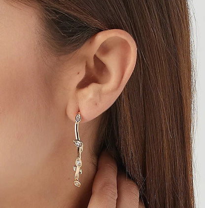 1.8inch Vine Hoop Earrings