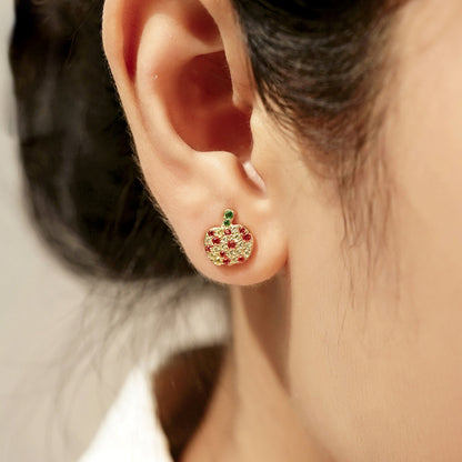 Minimal Sweet Pumpkin Stud Earrings JEE24628