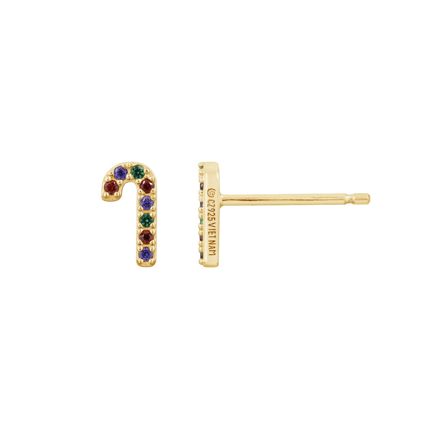 Candy Cane Christmas Stud Earrings JEE24640