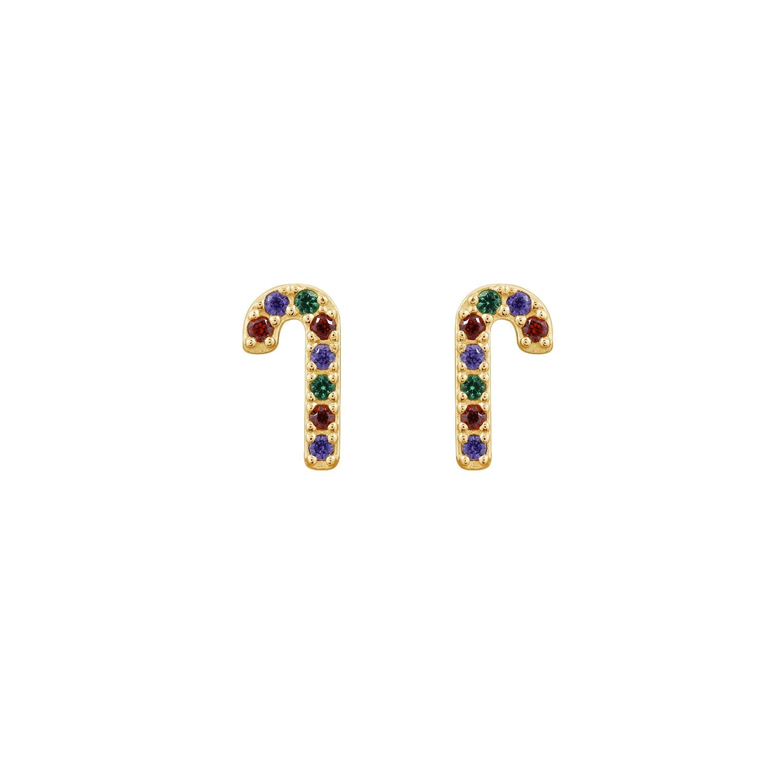 Candy Cane Christmas Stud Earrings JEE24640