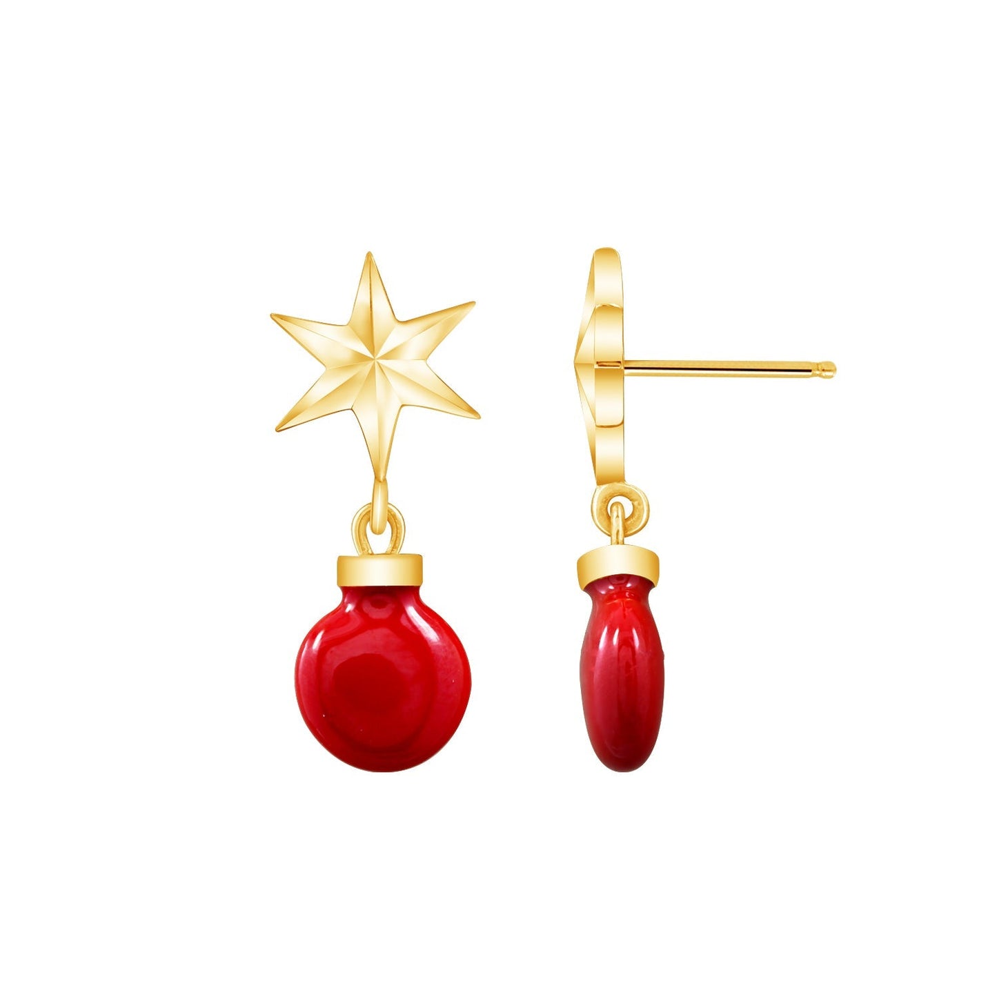 Christmas Bauble Stud Earrings JEE24644