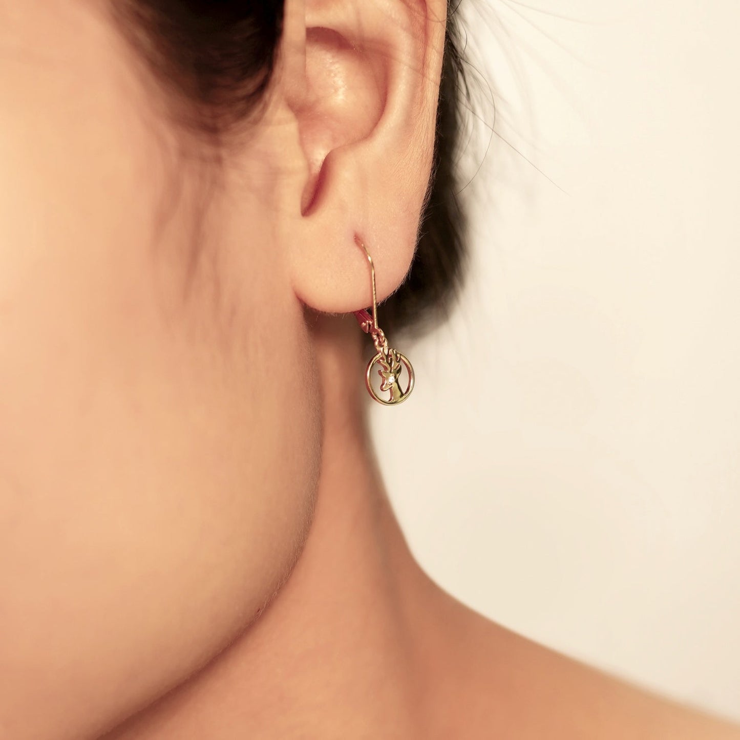 Christmas Reindeer Drop Leverback Earrings JEE24647